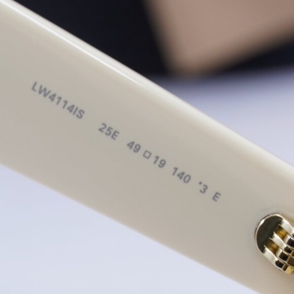 Loewe LW4114IS 25E Rectangle Sunglasses – Ivory/Brown - Picture 9 of 11